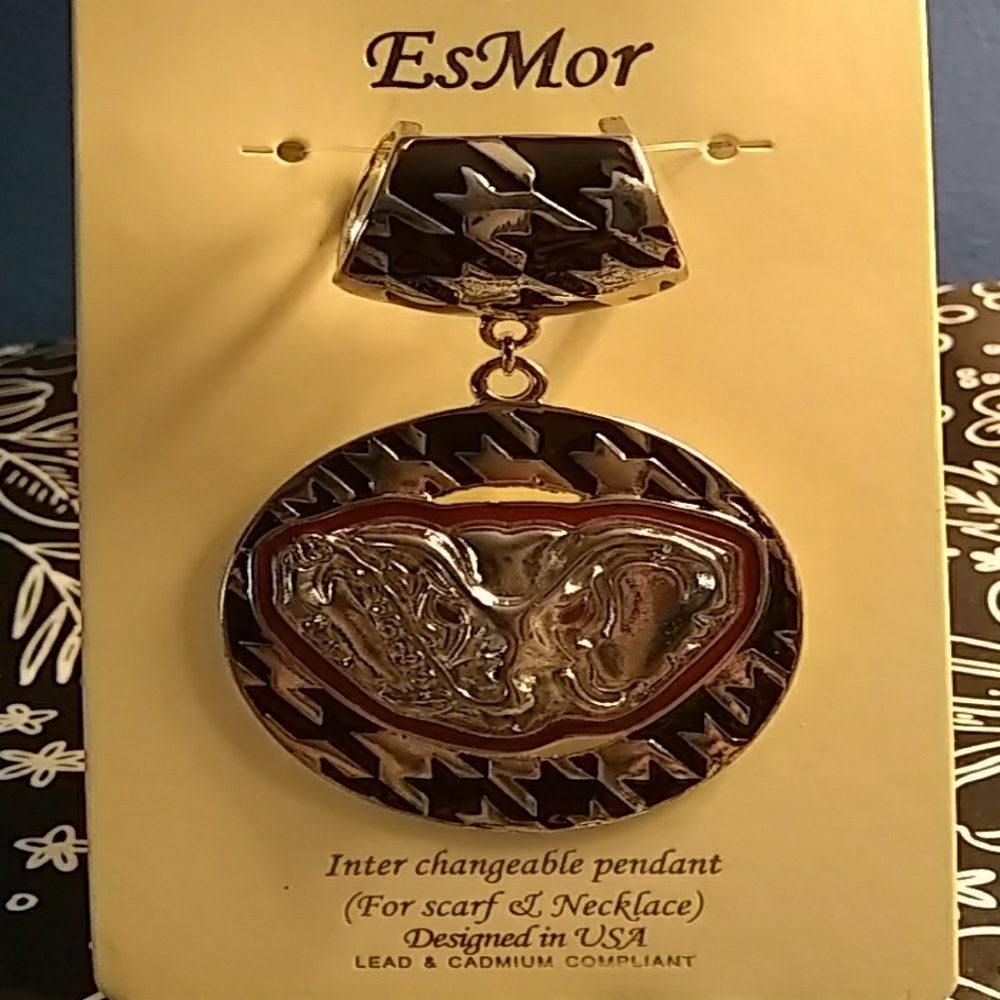 Elephant pendant for scarf or necklace